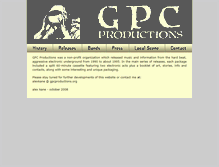 Tablet Screenshot of gpcproductions.com